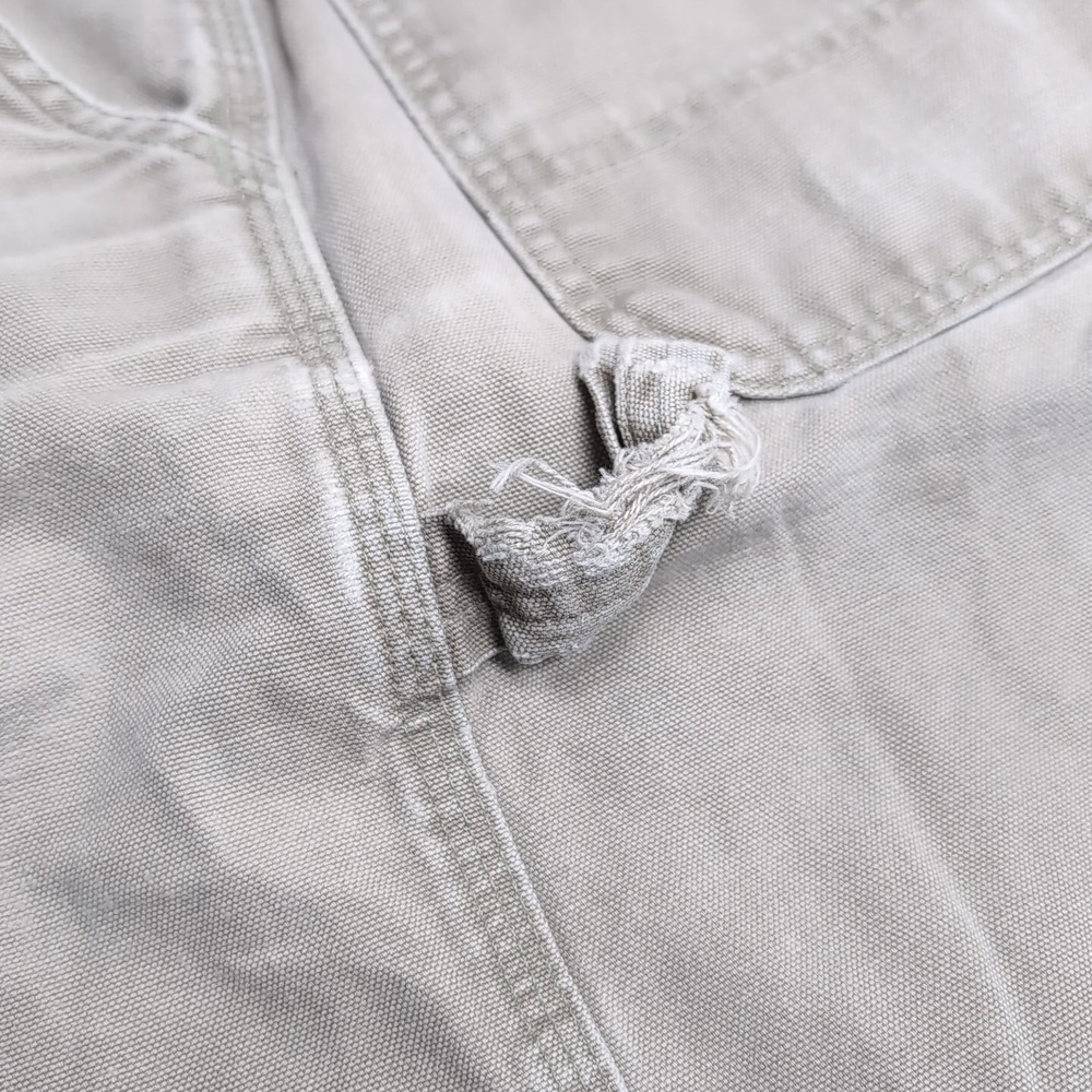 Vintage Carhartt Carpenter Short Men's 40x7.5 Gray B25 DES 90s Distressed - Picture 12 of 14